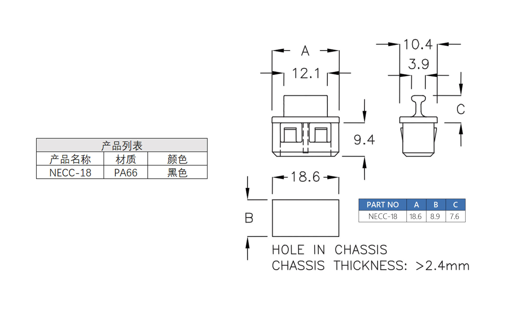 防尘塞 NECC-18